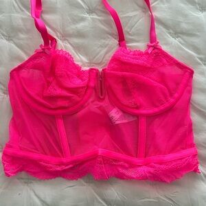 Women's Pink Lace Bralette